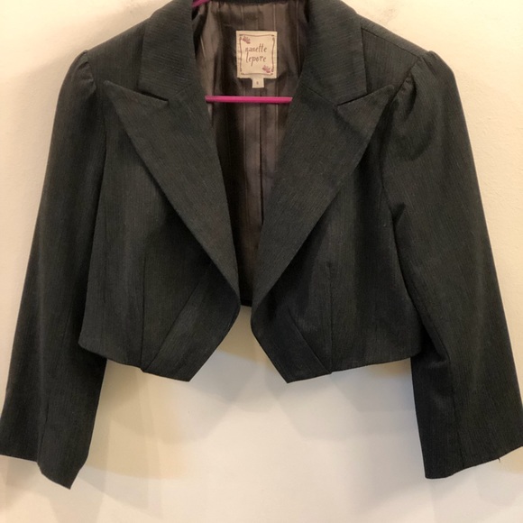 Nanette lepore crop pinstripe jacket - Picture 2 of 4